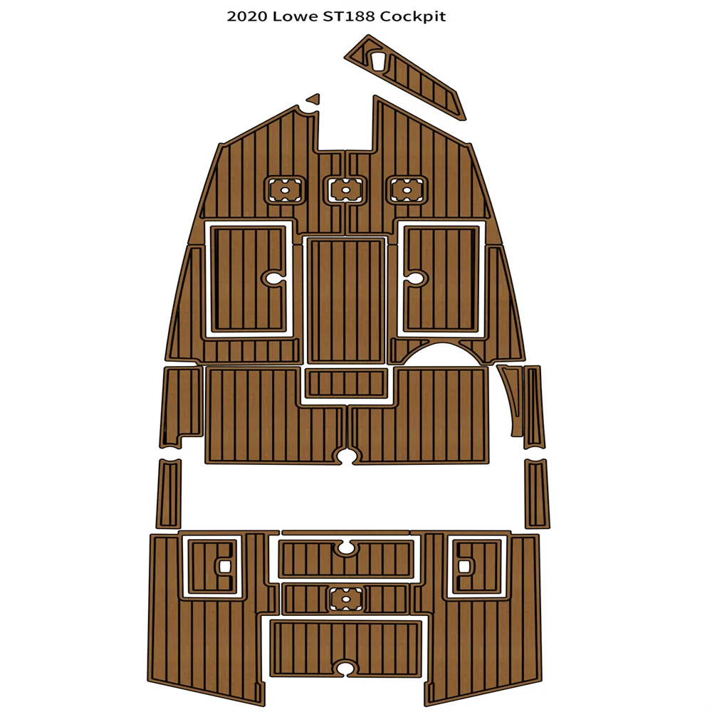 2020 Lowe ST188 Cockpit Pad Boat EVA Foam Faux Teak Deck Floor Mat Self Adhesive