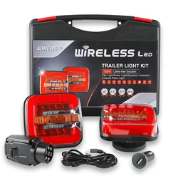 12/24v Wireless Magnetic Trailer Tail Light Dynamic Led Tail Light Universal Rear Trailer Lights For Truck Caravan Lorry Bus