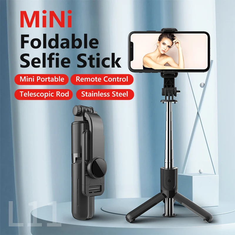 STTKGZD Portable Mini Selfie Stick Foldable Tripod Phone Stand Holder Support Wireless Bluetooth Remote Control Shutter Android