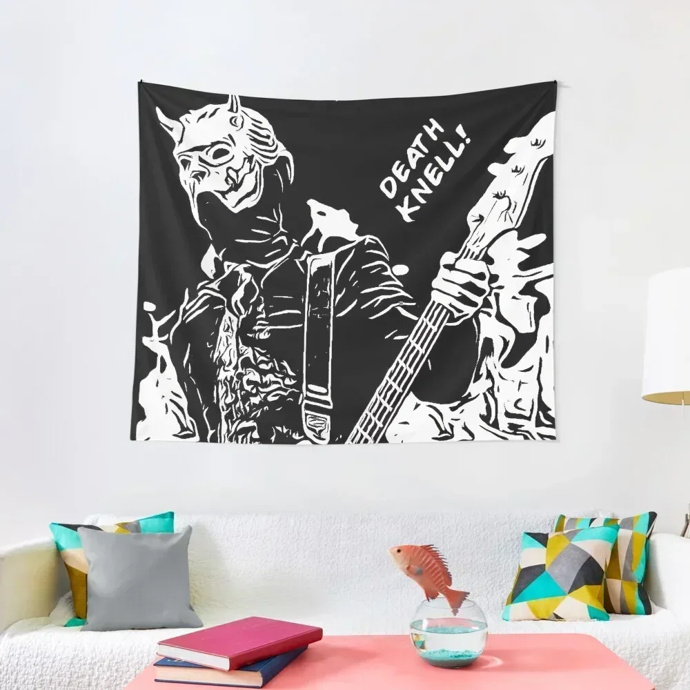 GHOST BAND NAMELESS GHOUL INSPIRED COMIC COVER DESIGN black ink Tapestry Wall Art Tapestry