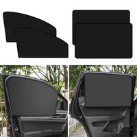 Universal Magnetic Car Curtains Car Sun Shade Car Side Window Sunshade Cover Mesh Sun Visor Summer UV Protection Window Film