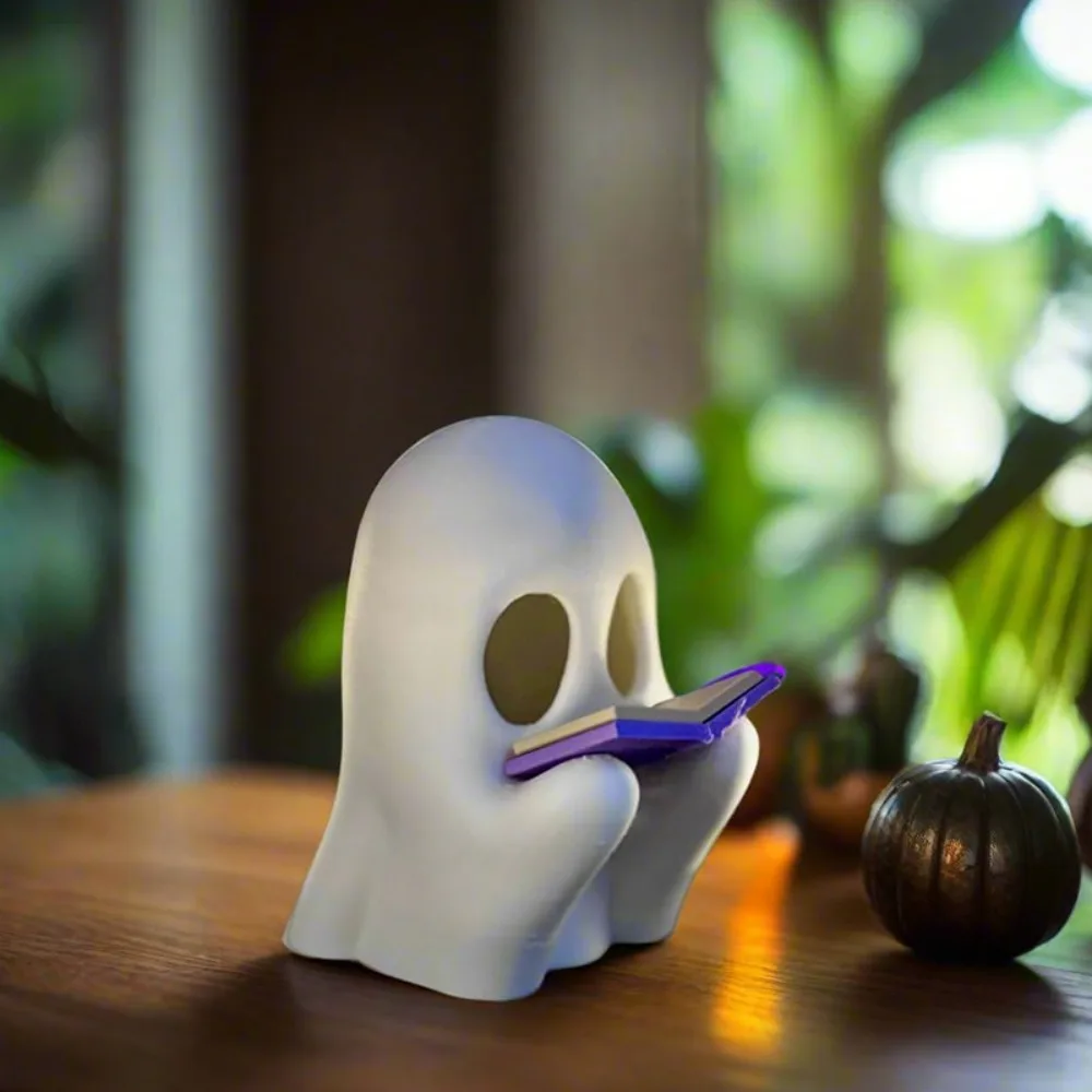 

3D Printed Cute Ghost Figurines Toys Joint Movable Ghost Pumpkin Statue Desk Decoration Ornaments Halloween Gift
