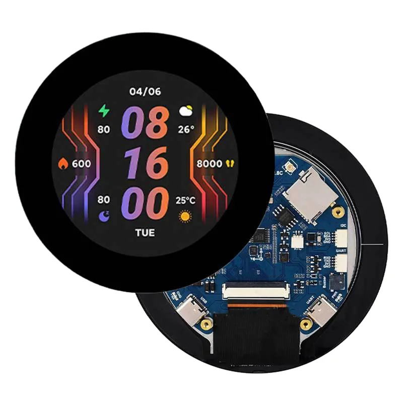 ESP32 S3 2.8 Inch LCD Development Board 480X480 Captive Touchscreen Display With QMI8658 6-Axis Sensor-ABIU