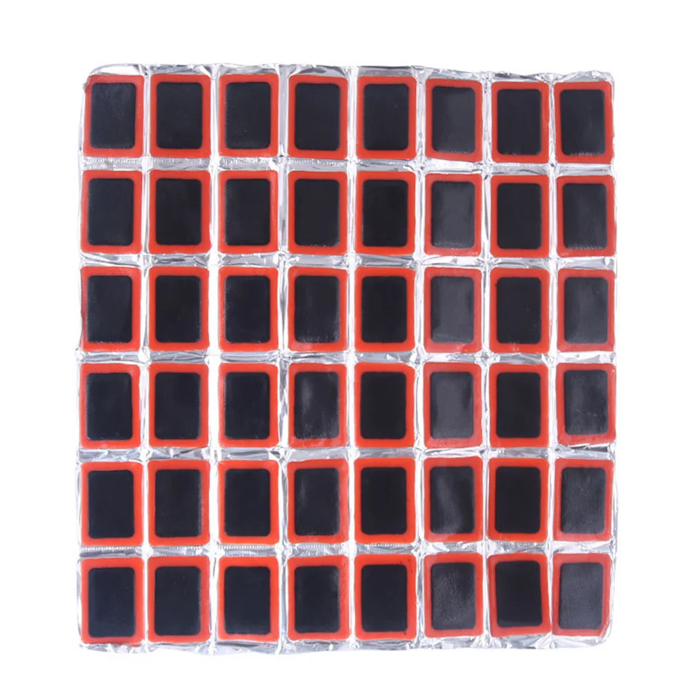 

48pcs Bicycle Tire Repair Patches Rubber Patch Kit For Tube Puncture Fix Motorcycle Air Mattress Emergency Tool