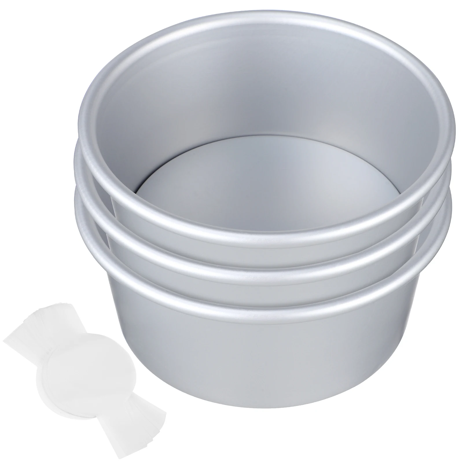 

1 set Cake Mold 6 Inch Round Aluminum Grade Baking Tin Liners Safe Easy Cake Tin For Cakes Cheesecakes Mousse