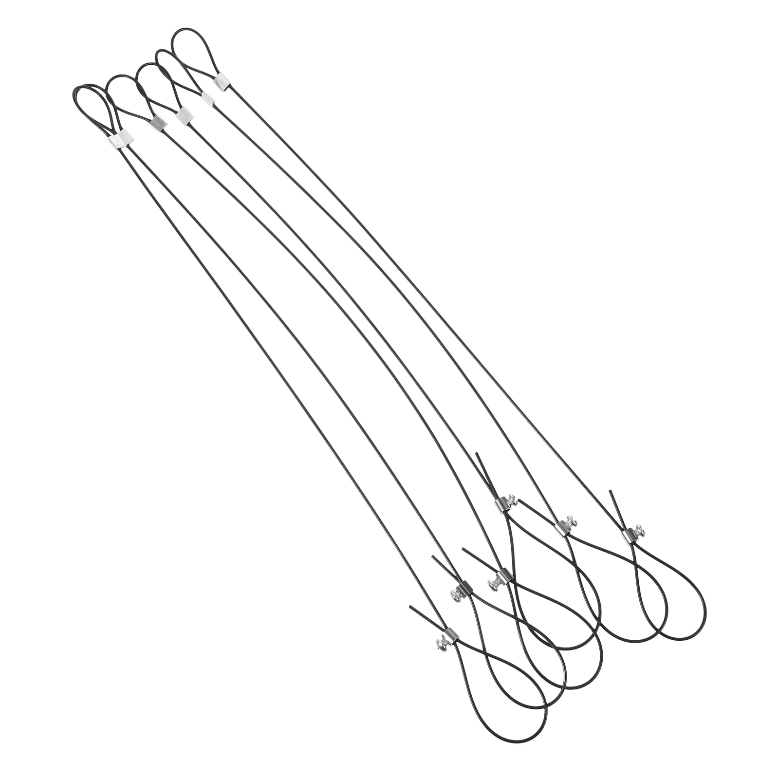 

6Pcs Antifall Rope Black Zinc Alloy Safety Gate Latch Pull Cord Adjustable Length for Pendant Lights Fences Home Decor