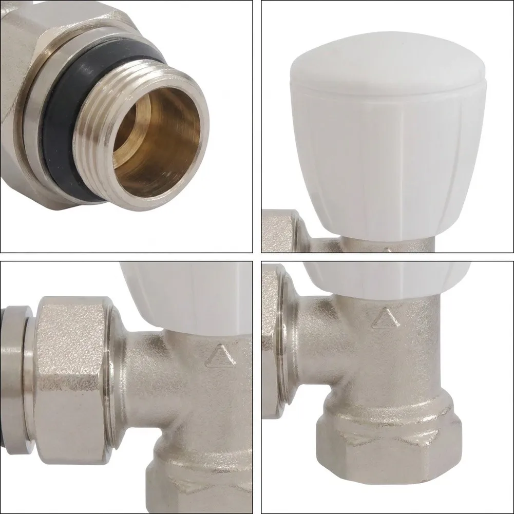 DN15 Angle Valve with Thermostatic Function for Radiator Temperature Management Using G Thread Connection Type