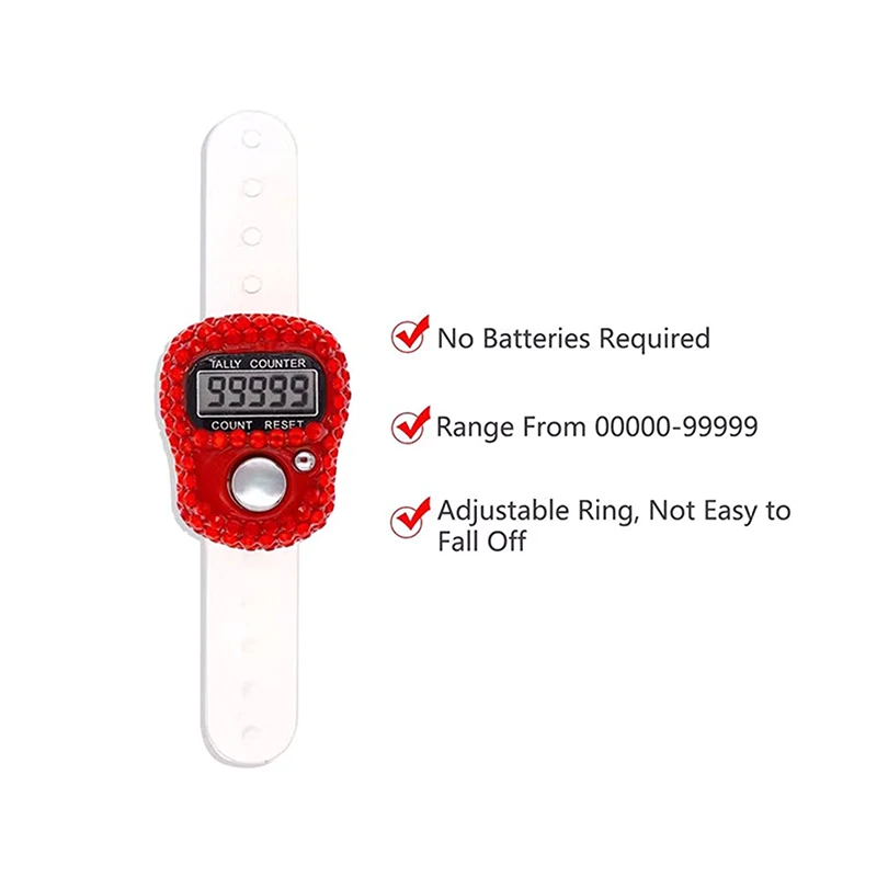 Picture 5: Electronic Finger Counter Ring Finger Click Portable Resettable Digital Display Counter Golf Count Braided Prayer Accessories