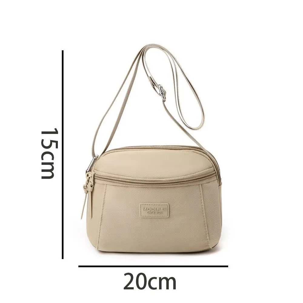 Bolso de hombro de nailon para mujer, bolsa de almacenamiento de gran capacidad, Color sólido, a la moda