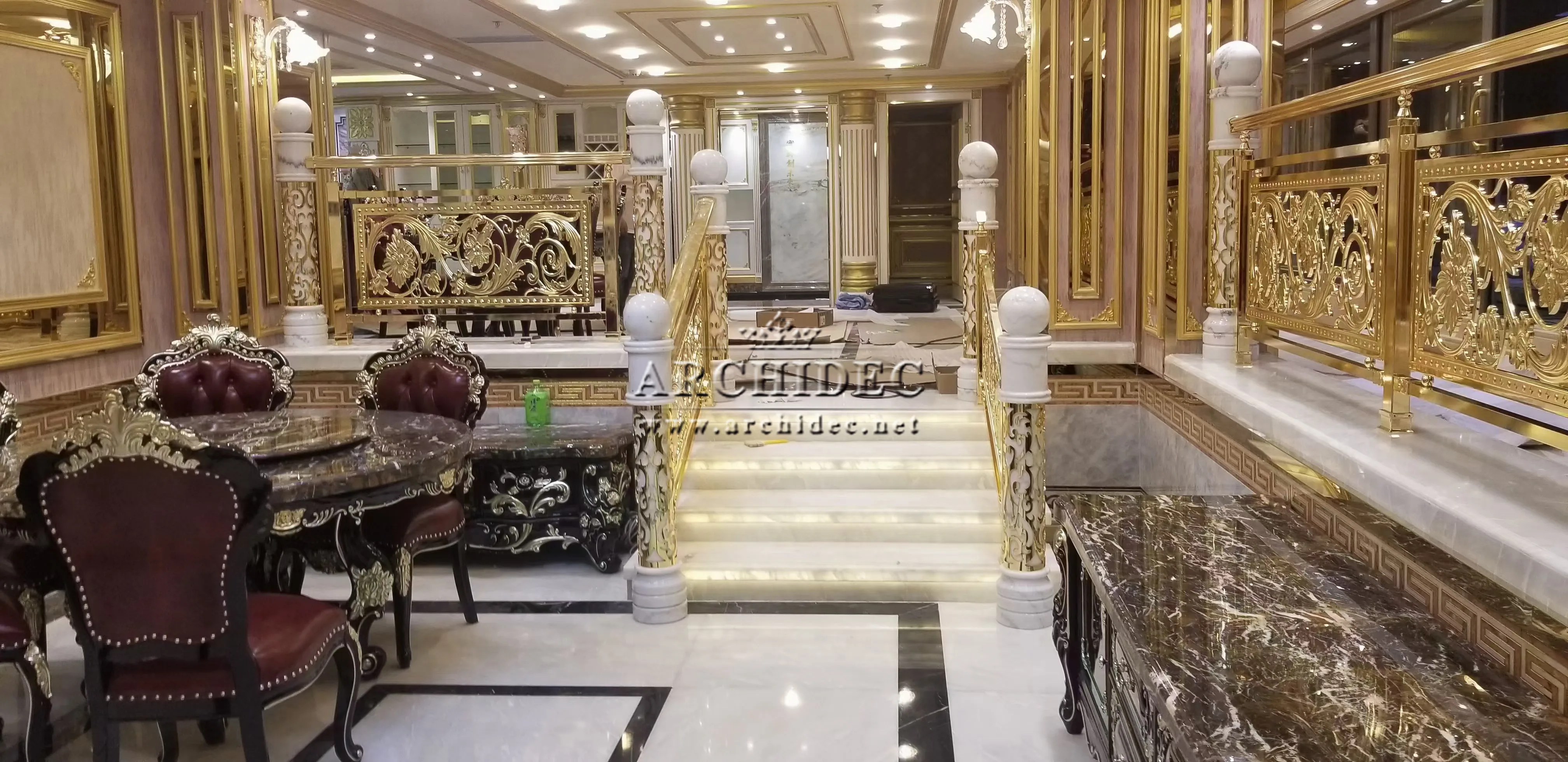 Stainless steel decorative room partition electroplated metal screen wall panel