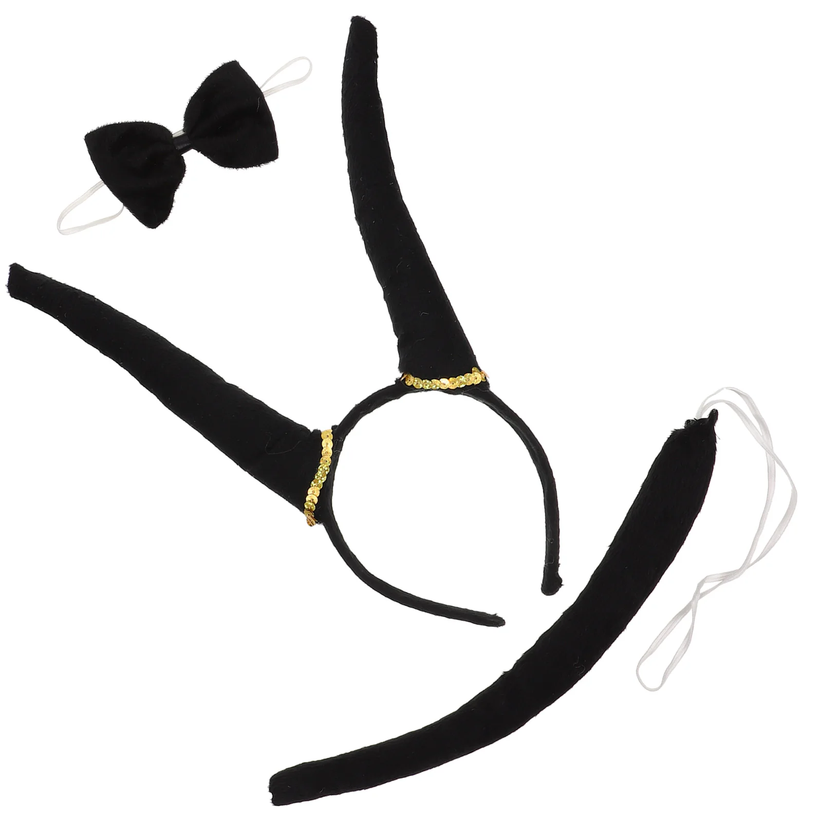 

1 set Antelope Horn Headband Animal Costume Kit Plastic Tail Party Supply Cosplay Props Festive Accessories