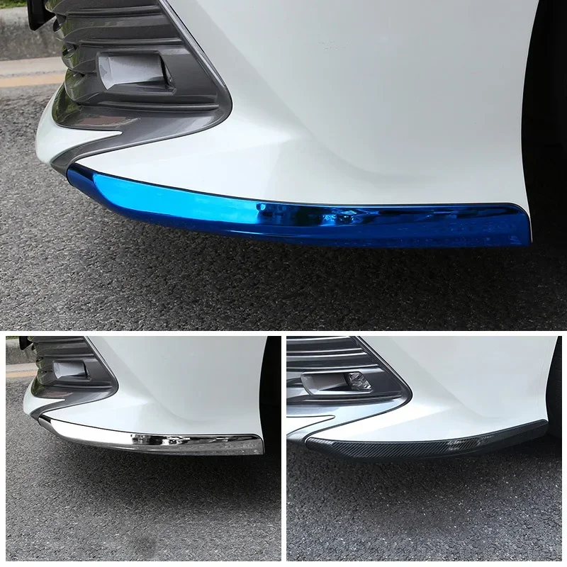 Exterior Styling Accessories Car Bumper Front Lip Corner Cover Trim Protection Strips For Toyota Camry 2018-2020