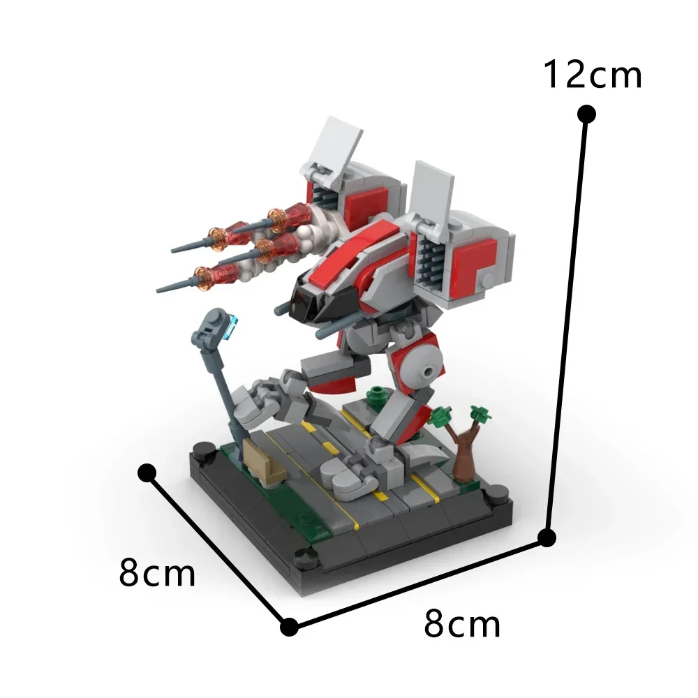 MOC-35171 Game Warrior Mech Modelo, Catapulta Battlemech, CPLT-C1 Building Block Set, DIY Puzzle Brinquedos para Crianças, presente de aniversário