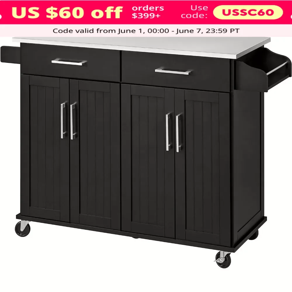 Kitchen Island Cart, 50.5