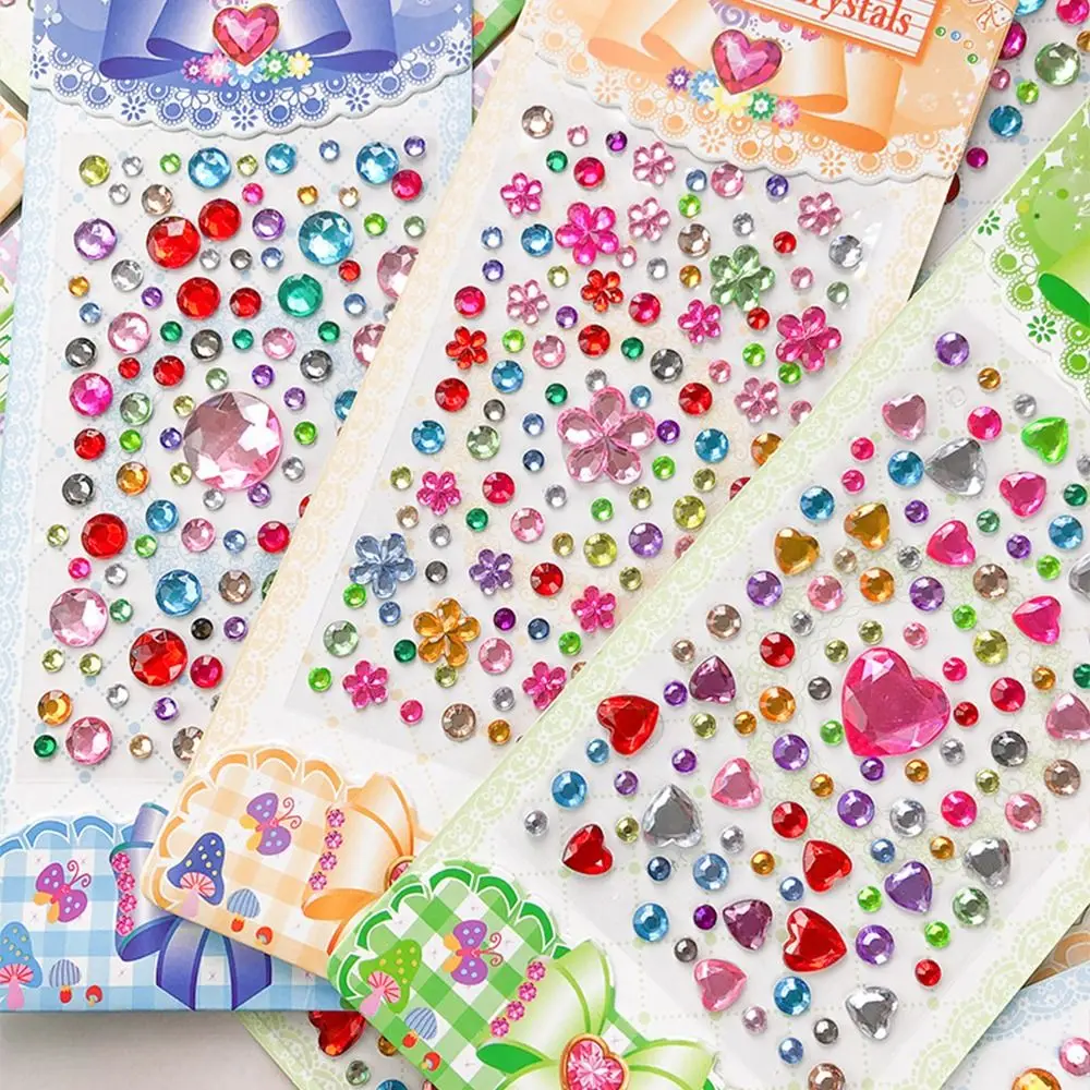 Decoration Stickers 3D Gem Stickers Scrapbooking Diary Album Children Toy Gem Sticker Self Adhesive DIY Mobile Phone