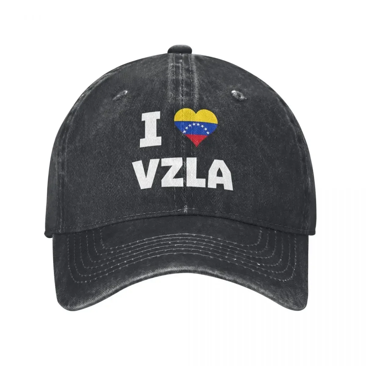 Vintage I Love VZLA Camiseta Bandera Corazon Venezuela Baseball Cap Distressed Snapback Cap Venezuelan Outdoor Travel Cap