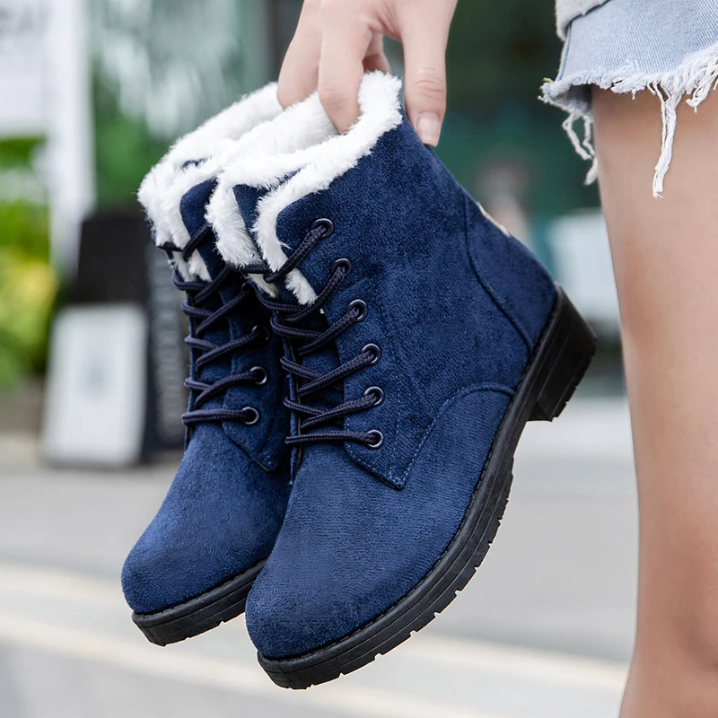 Snow Women's Boots Platform Shoes Women Platform Ladies Shoes Casual Mid Women's High Boots Flat Botas Mujer Boots Women