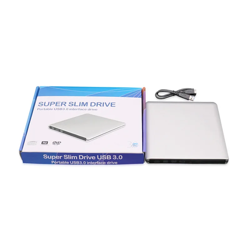 Hooqu BD RW Externes optisches Laufwerk, USB 3.0-CD-DVD-Brenner, individuelles Logo für PC, Desktop, Laptop, TV, Hochleistungs-optisches Laufwerk