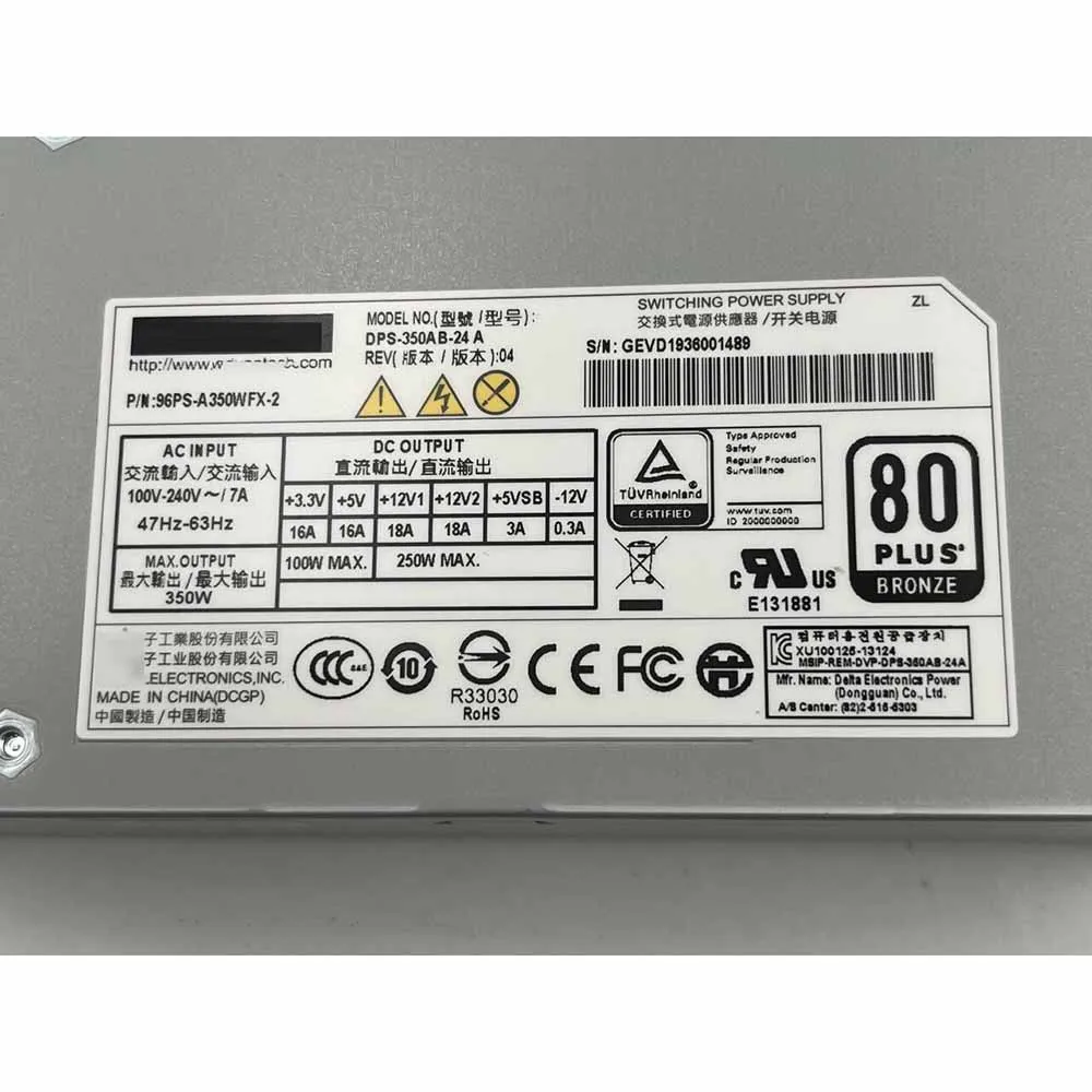 

Для небольшого блока питания Advantech 350 Вт 1U для промышленного компьютера DPS-350AB-24 A