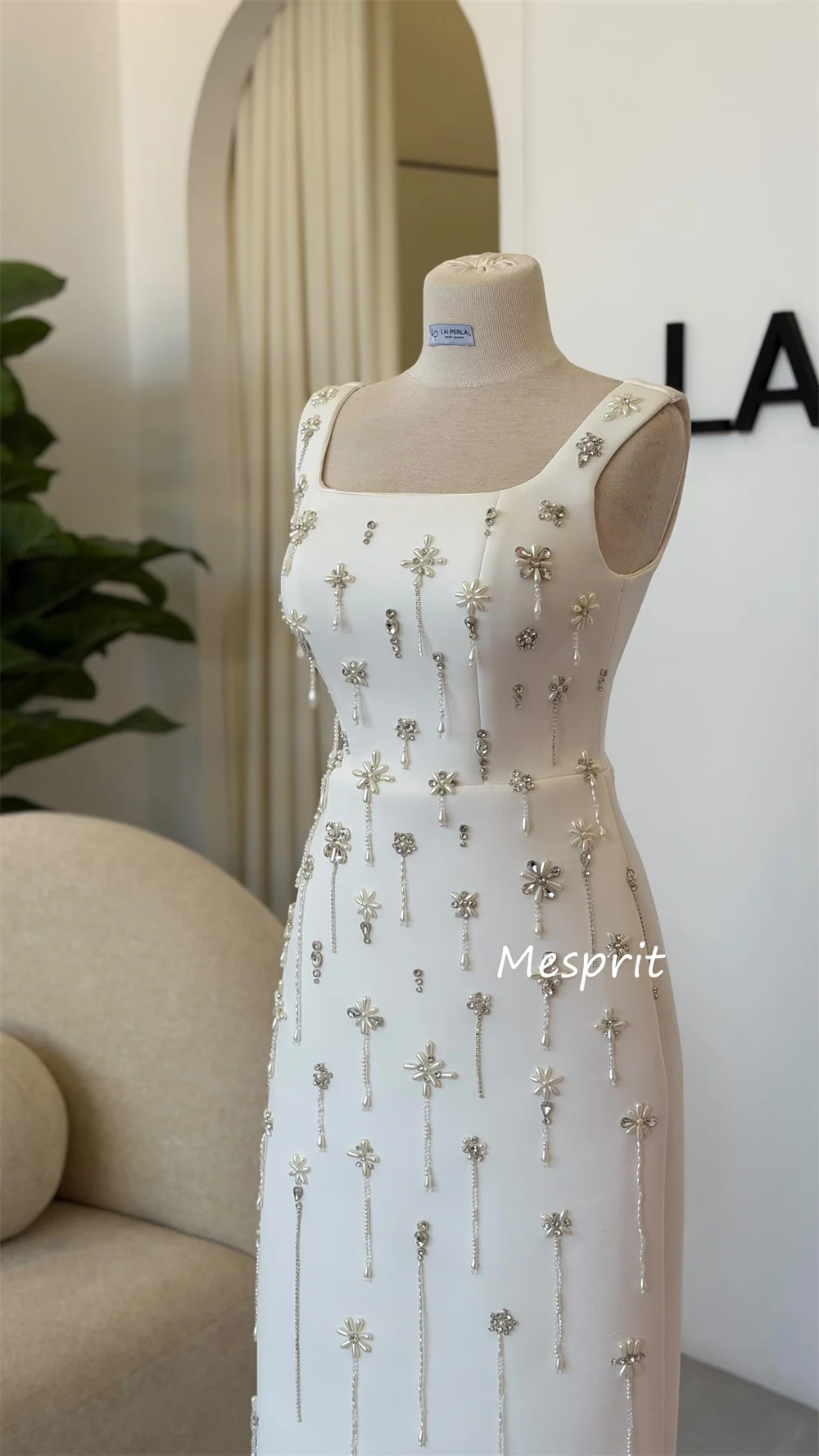 Customized Pastrol Jersey Pleat Sequined Straight Square Neck Long Bespoke Occasion Prom Dresses Fashion Matching