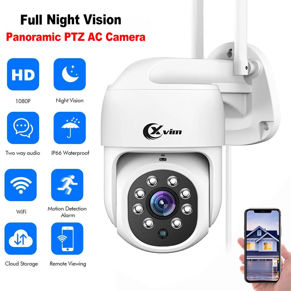 

4MP Wireless Security Surveillance PTZ Camera WiFi Outdoor IP Camera Two-way Audio Video 2K HD IR Night Vision Camera