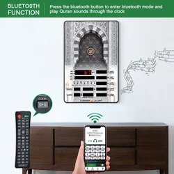 Automatic Prayer Clock LED Digital Wall Clock Islamic Mosque Azan Calendar Muslim Clock+Remote Controller Ramadan Home Decor