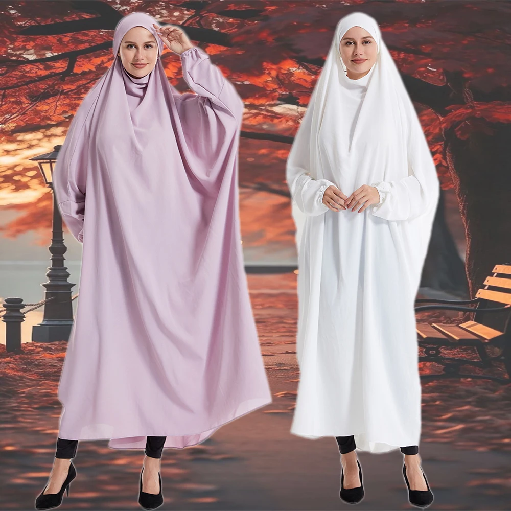 

Eid Hooded Abaya Women Muslim Prayer Garment Islamic Clothing Traditional Modest Abayas Dubai Turkey Kaftan Djellaba Robe Gown