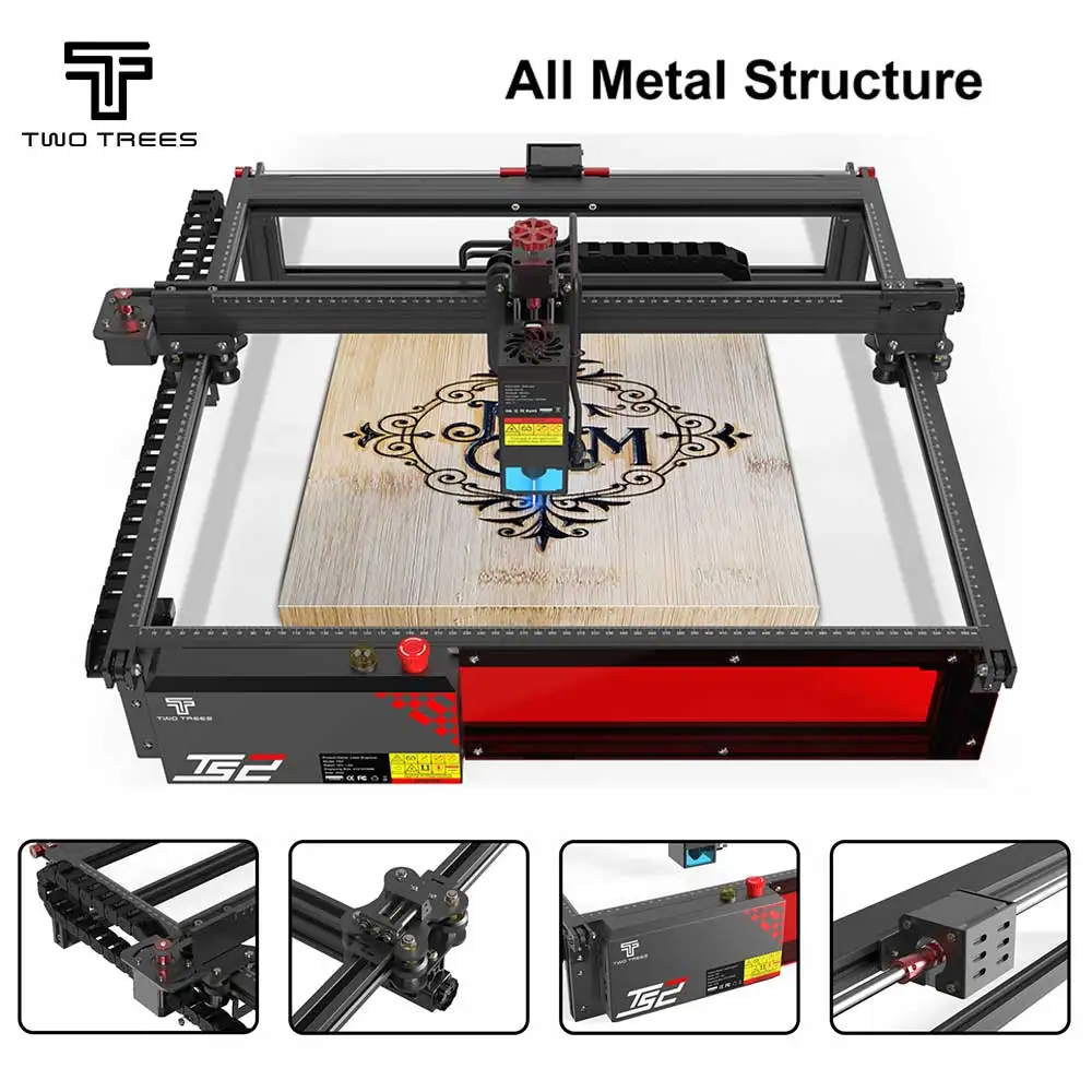 Twotrees TS2 20W Laser Engraver 450X450mm XY Axis Limit Switch Laser Engraving Machine Compressed Spot Technology Cutter Machine