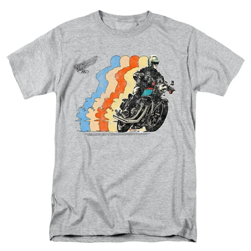 

Honda Men's and Women's T-shirt Summer Racing Motorcycle Riding Off-road Enthusiasts Short-sleeved Retro Locomotive Trend Top