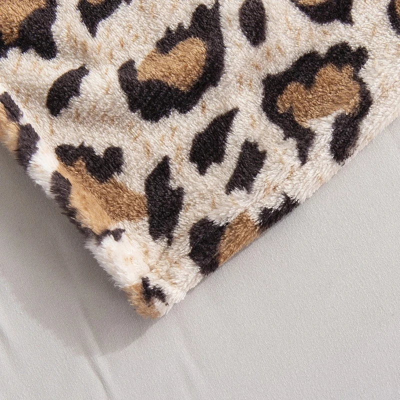 Leopard Printed Soft Fluffy Flannel Blankets For Beds Coral Fleece Mink Throw Single Double Bed Bedspread Winter Warm Blankets