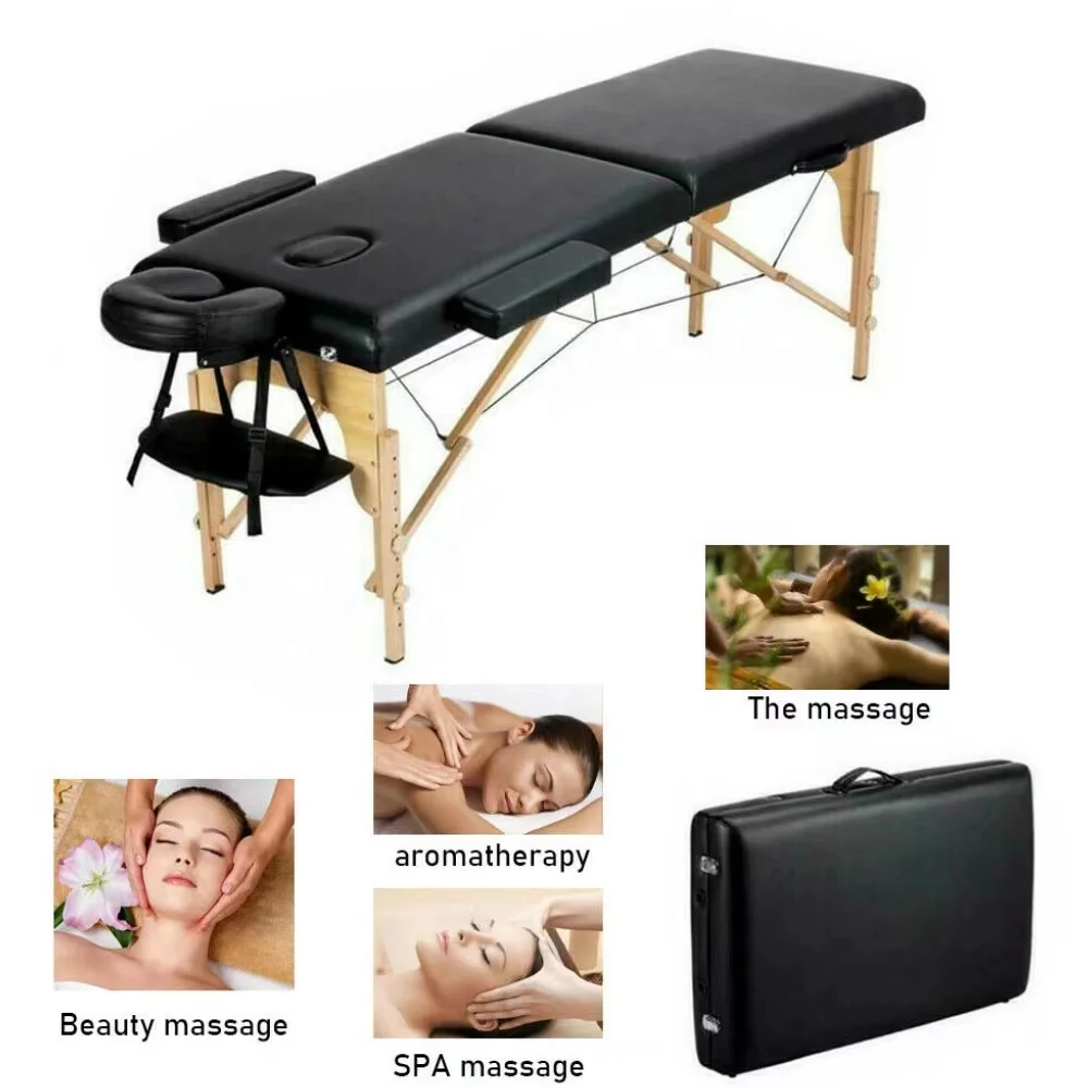 Hot Selling 2023 New Product Adjustable And Foldable Leg Salon Wooden Massage Bed Spa Beauty Bed Stretcher