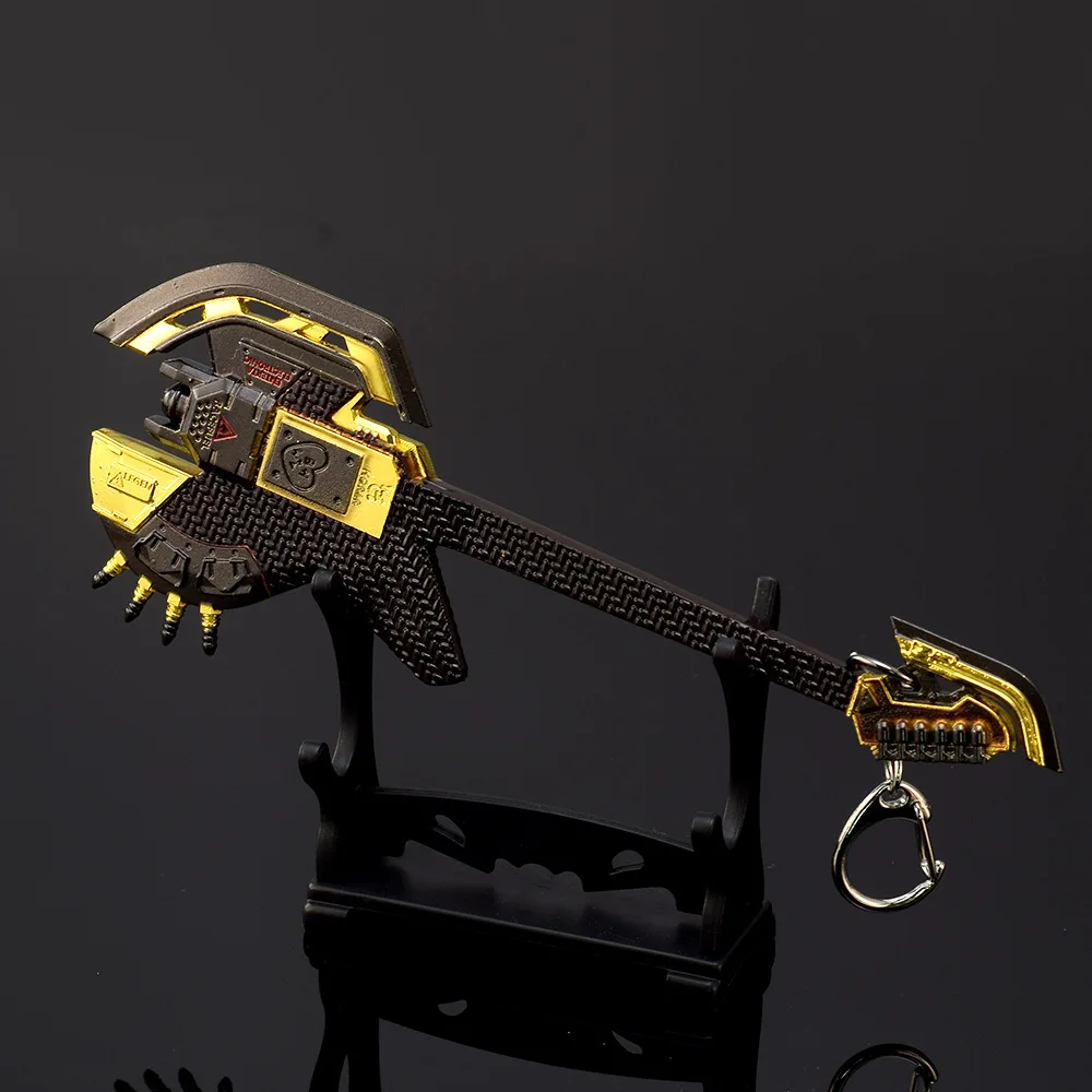 16cm/6.3in apex jogo periférico trovão herança louco trovão lâmina arma metal artesanato modelo ornamento chaveiro pingente brinquedo