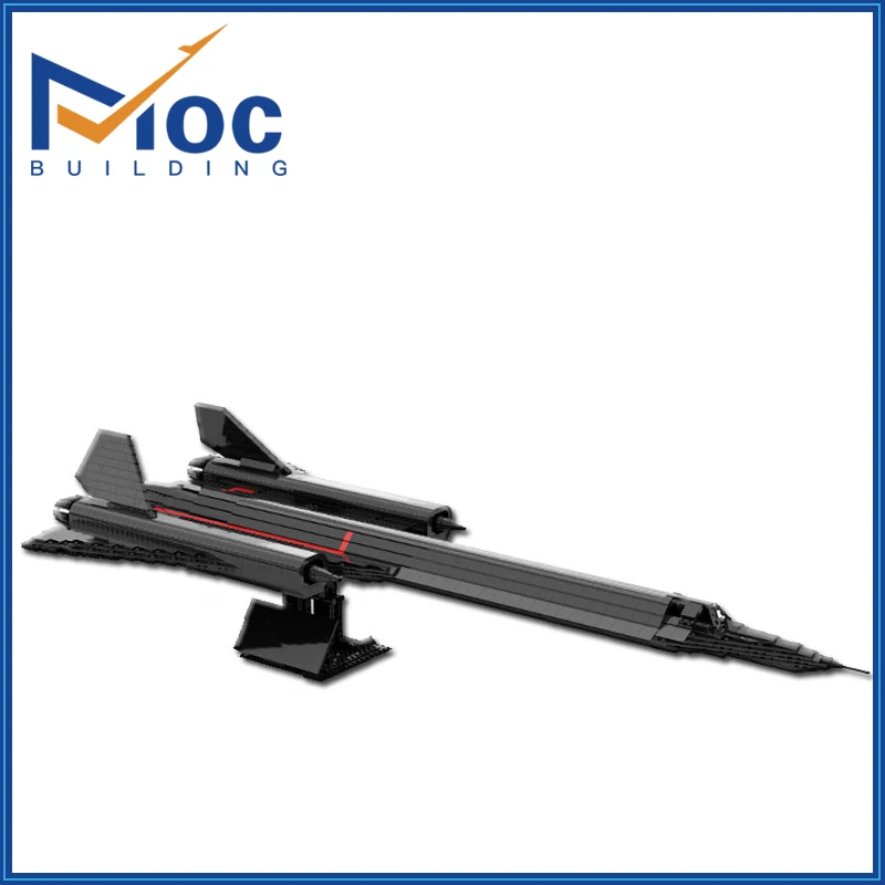 MOC Building Blocks Fighter Block Models Sr-71_v2 Military Fighter Diy Children's Toys