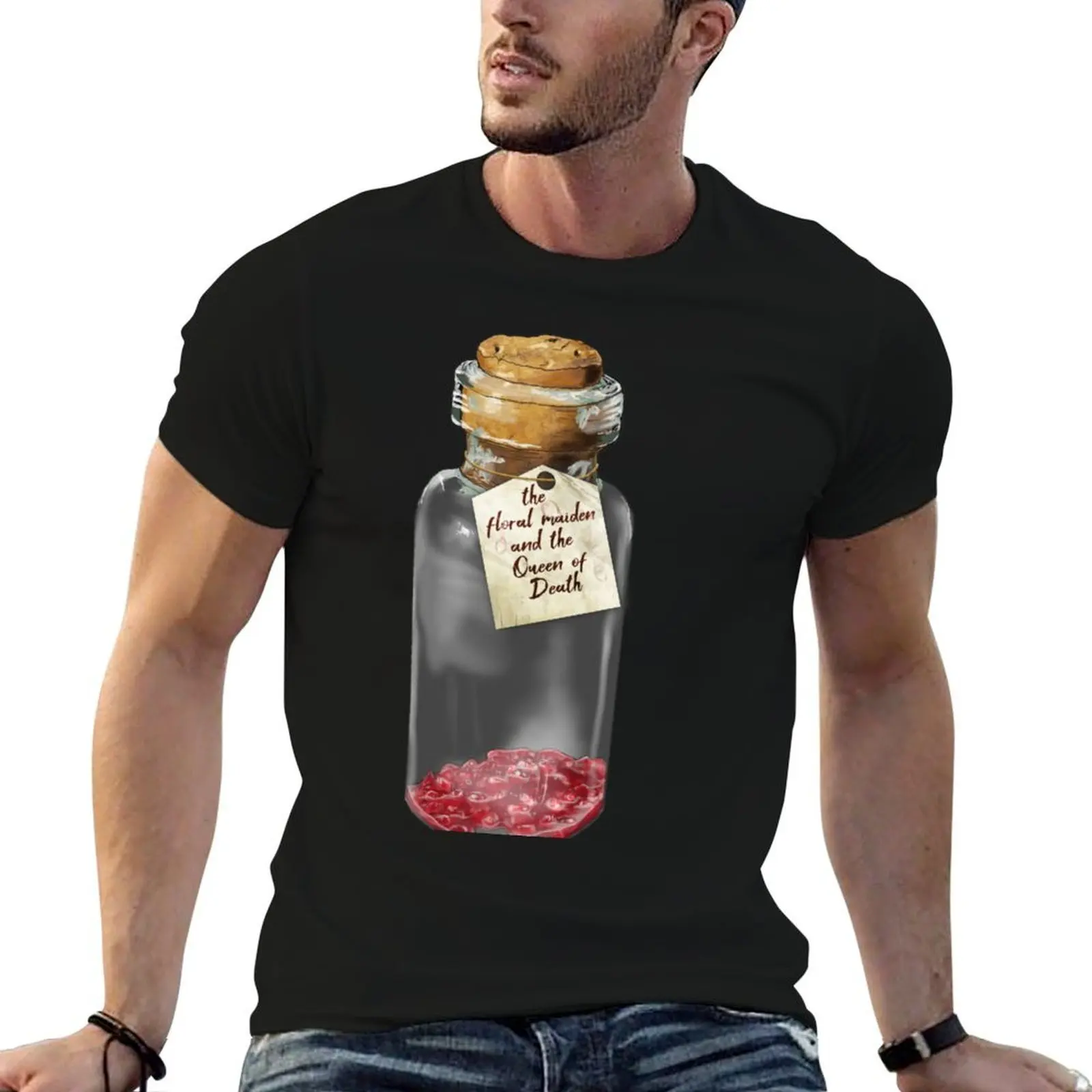 Persephone's Pomegranate Seeds T-Shirt oversize t-shirts man vintage anime shirt Men's cotton t-shirt