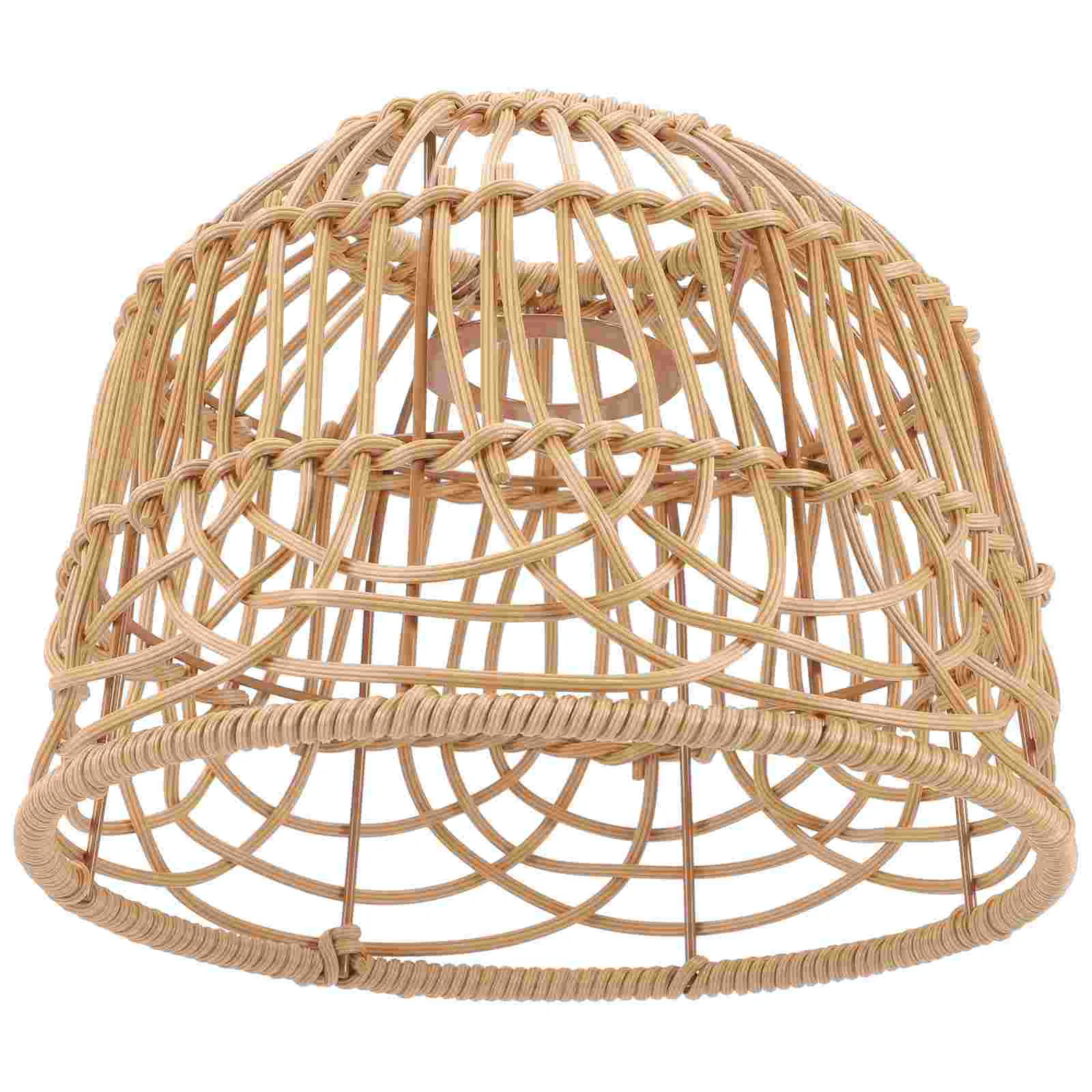 

Ceiling Decorations Rattan Lampshade Manual Light Covers Vintage Shades for Table