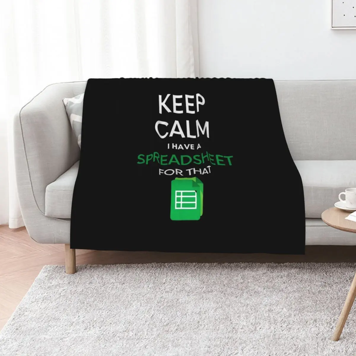 حافظ على الهدوء لدي ورقة مفرشة له - Microsoft Excel // بطانية رمي أوراق Google المزخرفة بطانيات هدايا مضحكة للأطفال #1