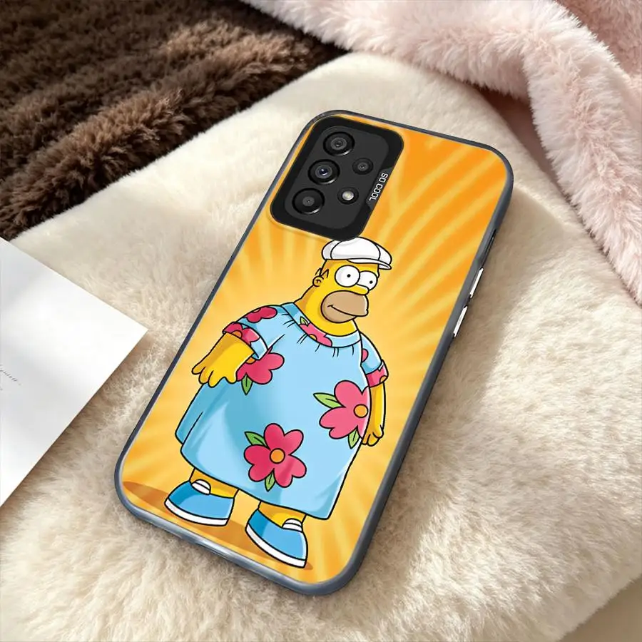 Case for Samsung Galaxy A14 A56 A13 A17 A52 A54 A16 A34 A72 A25 A73 A23 A71 A32 A36 A12 Phone Cover The Simpson Cute