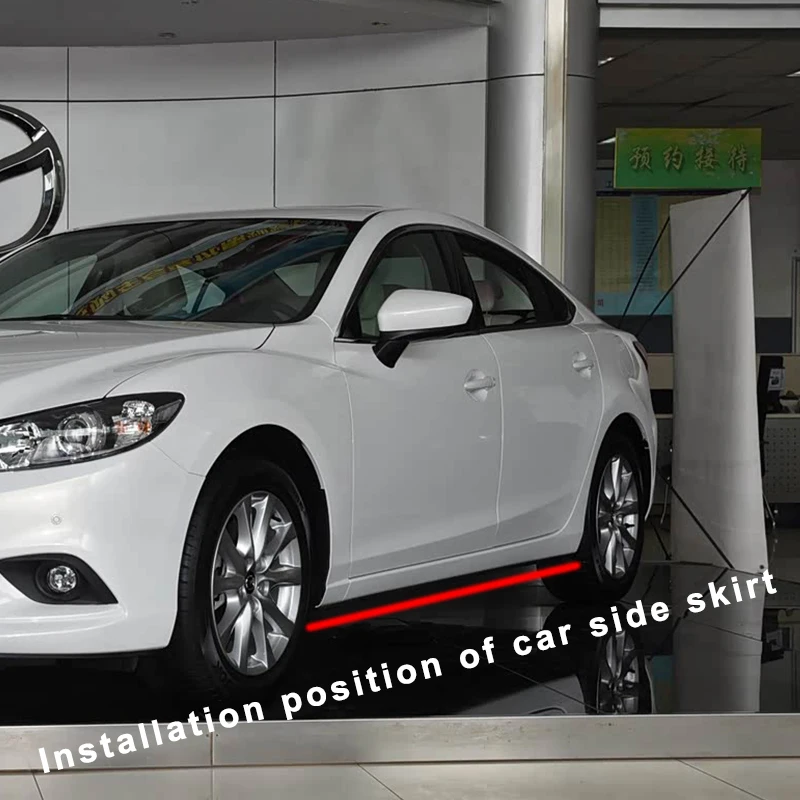 

Car Side Skirts Extensions Bumper Door Lip Splitters Winglet Carbon Fiber Look Accessories ABS For Mazda 6 ATENZA 2014-2019 2016