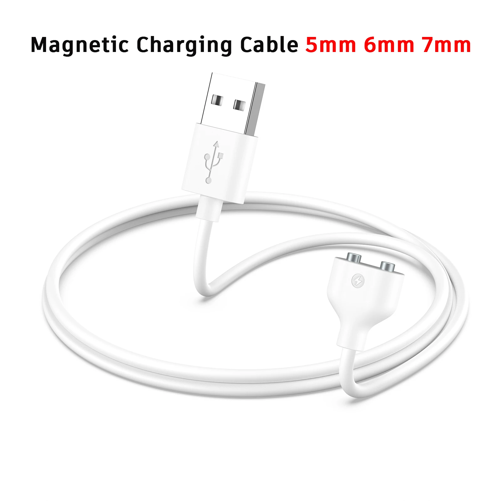 2 Pins Center Spacing 5mm 6mm 7mm Magnetic Charging Cable Magnet Suction USB Power Charger For Beauty Instrument Toothbrush