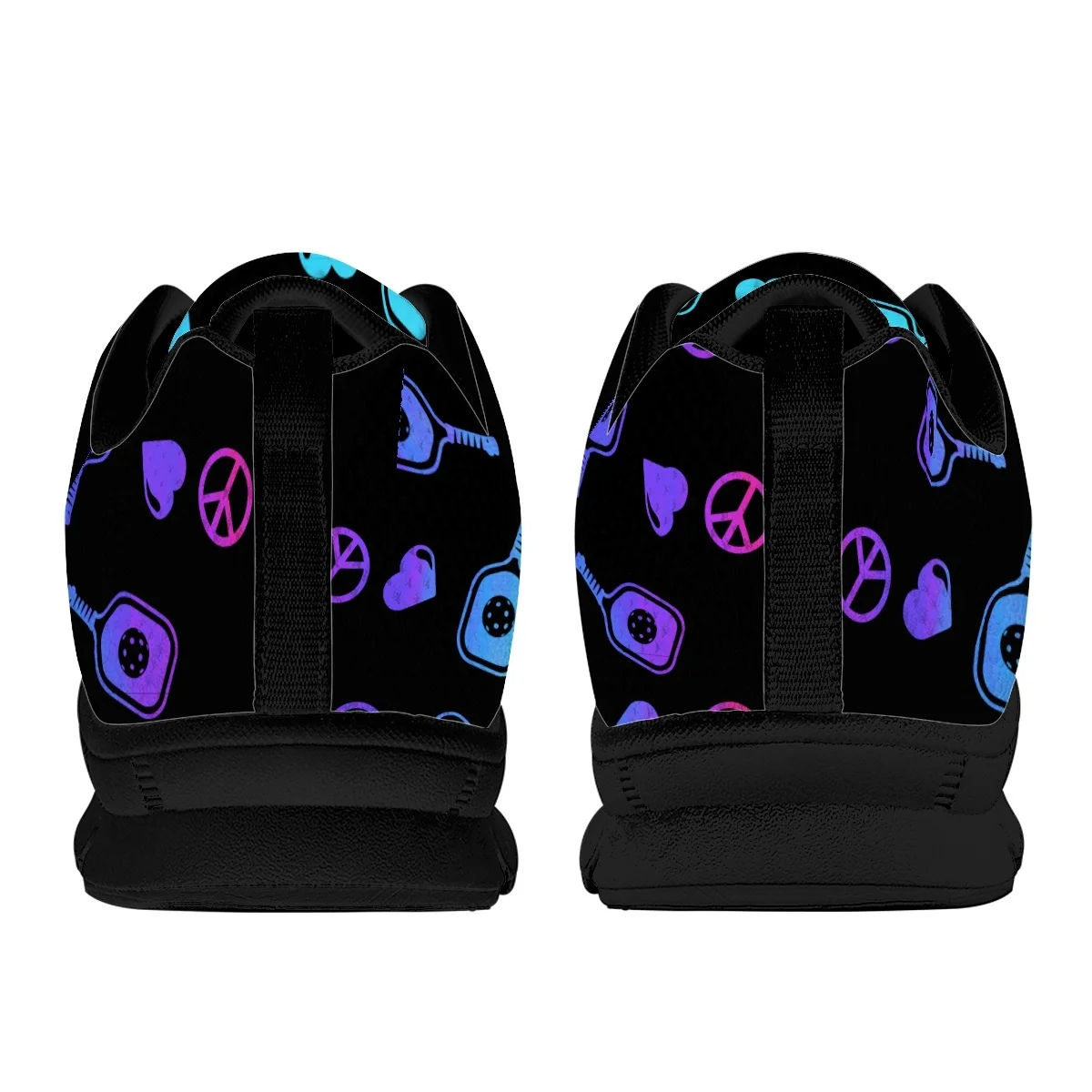 INSTANTARTS 2023 New Trend Women's Sneakers Pickleball Love Pattern Lace-up Walking Flats Spring Autumn Comfort Footwear Zapatos