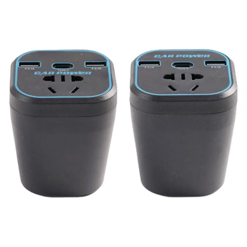 

Автомобильный инвертор 12 В/24 В на 110 В 220 В, преобразователь типа C, многофункциональное зарядное устройство, розетка 3,1 А, быстрое зарядное устройство, автомобильный преобразователь мощности