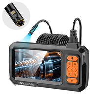 Endoscope Camera 1080P 8mm Single Dual Lens 100M Cable 4.3'' IPS Screen Pipe Inspection Borescope for Car Repair Waterproof 8LED