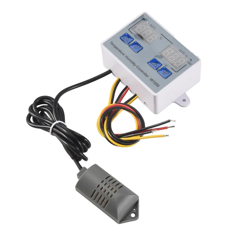ELEC-XK-W1099 Dual Digital Thermostat Humidistat Egg Incubator Temperature Humidity Controller Regulator Thermometer Hygrometer