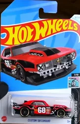 Original Hot Wheels 1:64 Custom 68 Camaro series Children Model  Alloy Diecast  Birthday Gift