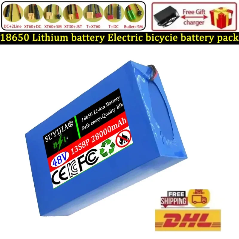 Air Fast Transportation 48V28ah New Full Capacity Power 18650 Lithium Battery Lithium Battery Pack 13S8P Suitable for 250-2000W