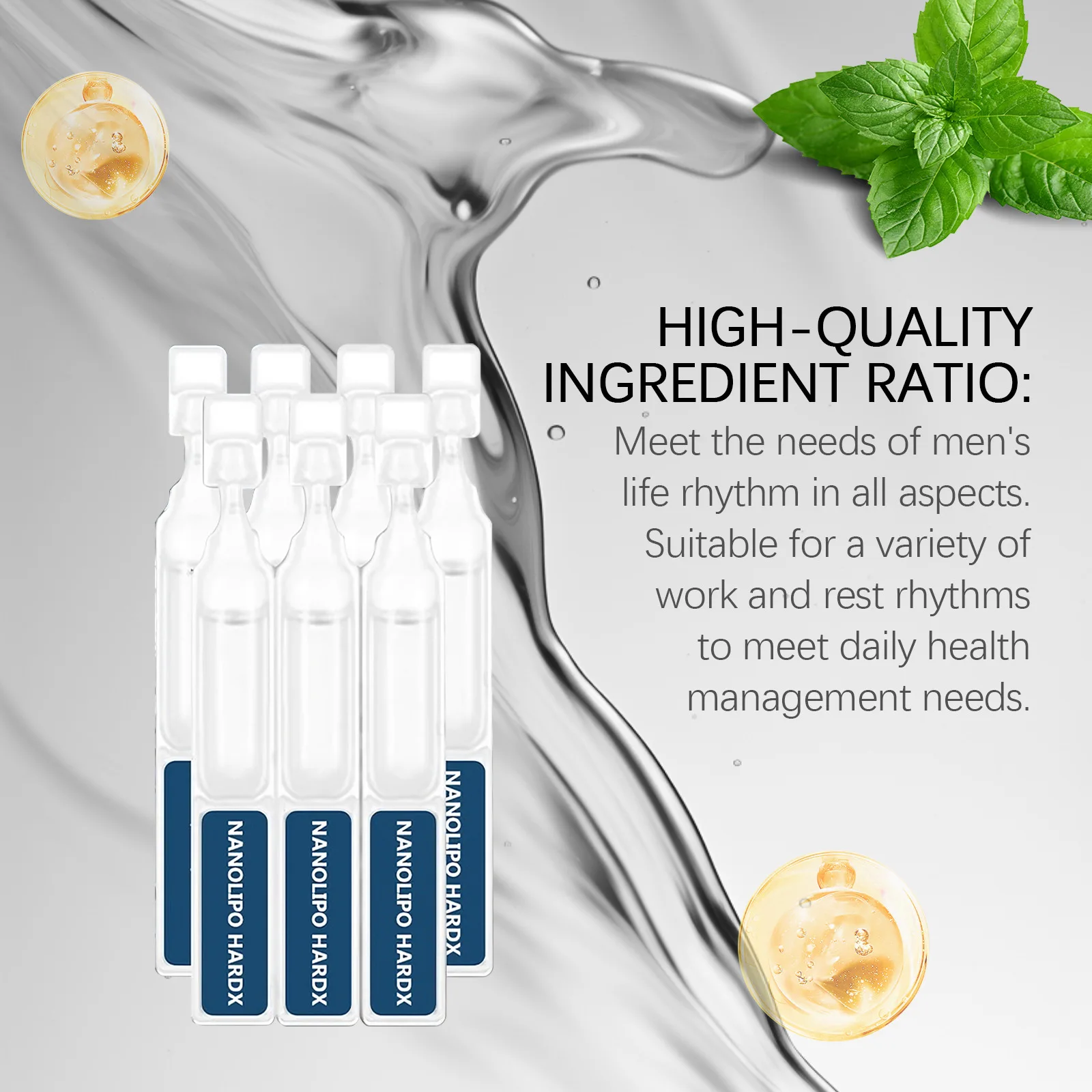 Men's Care Drops Promote Penis Growth Improve Premature Ejaculation Extend Erection Time Boost Immunity Vitality Enhancing Drops