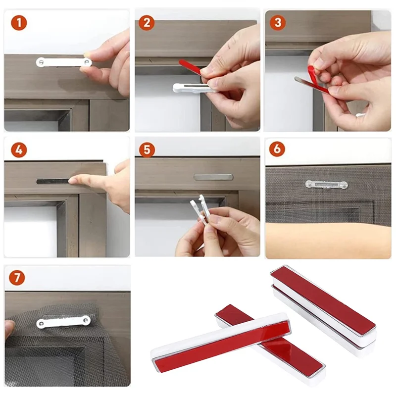AB45 20Pcs Nail Free Magnet Window Screen Clip Insect Protection Window Screens Buckle Household Screen Window Parts Accessories