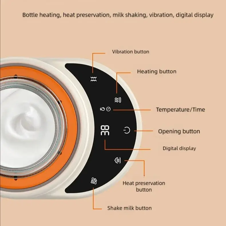 Multifunction Smart Milk Shaker Breast Milk Warmer Baby Bottle Heater Adjustable Milk Modulator Constant Temperature