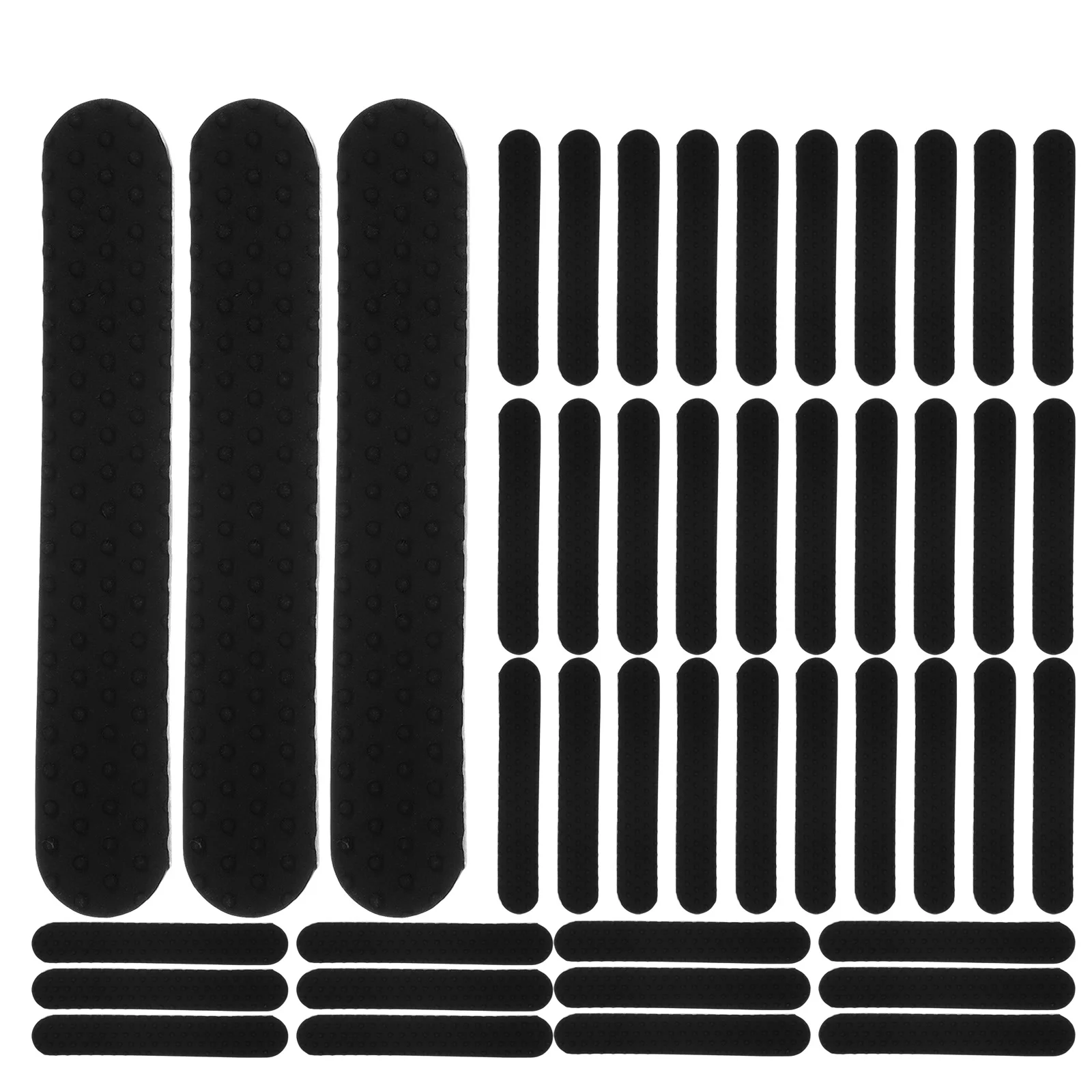 

150Pcs Non-Slip Hanger Strips Silicone Grip Pads Adhesive Clothing Hanger Protectors for Home Retail Black Non-Slip Cloth Pad