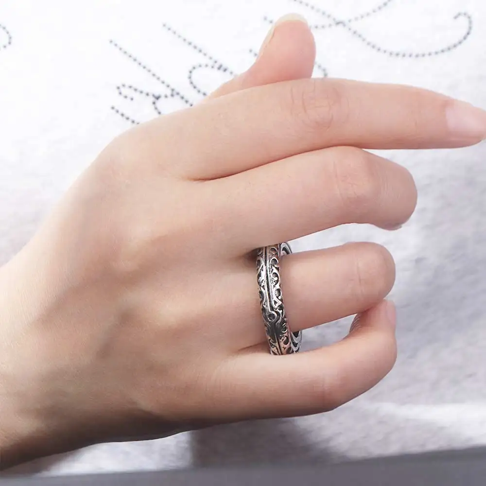 Retro Style Astronomical Ball Ring Universe Sphere Rotating Planet Metamorphic Cosmic Ring Reversed Complex Astronomy Ball Rings